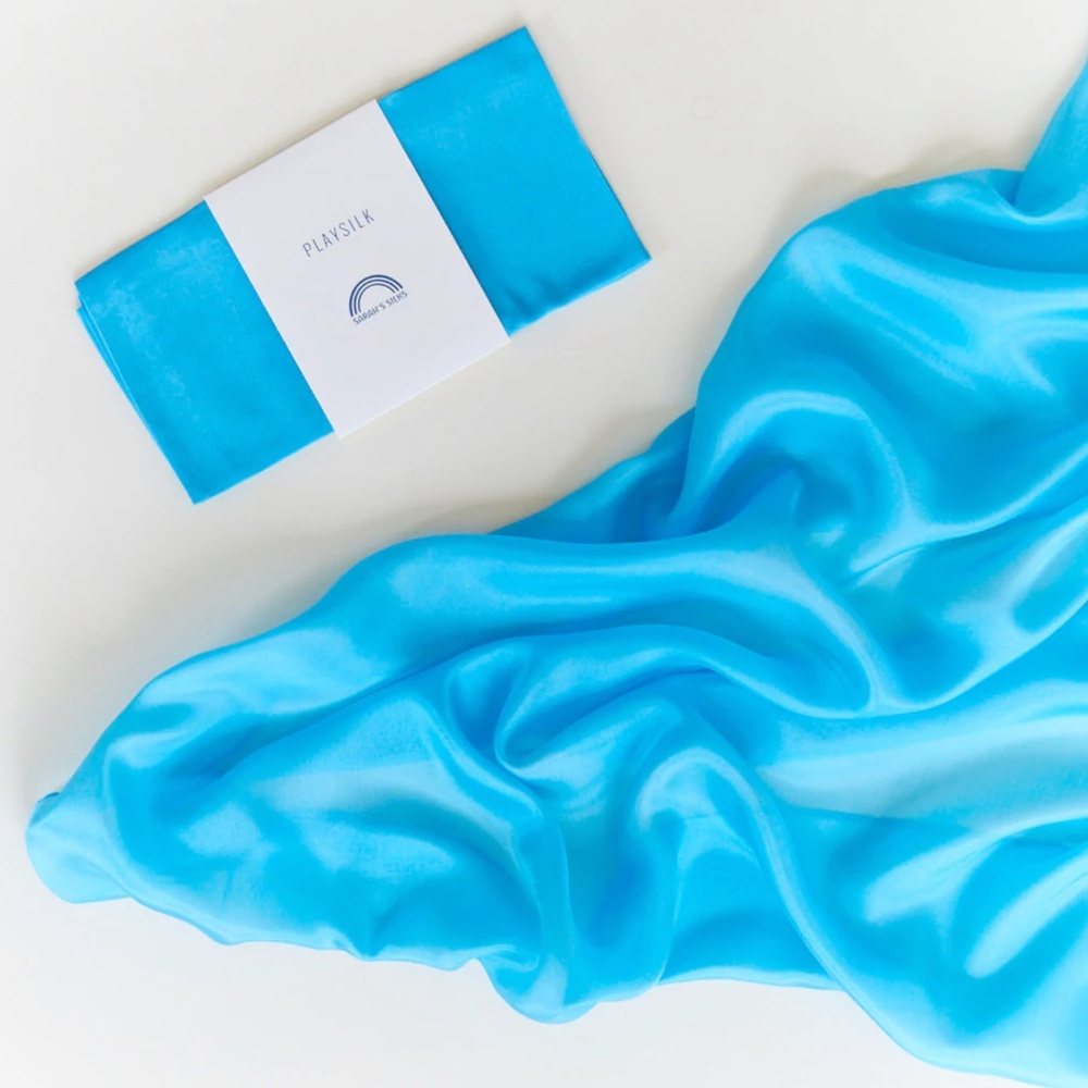 🌈 Sarah’s Silks Solid Color Playsilk – Turquoise 💎